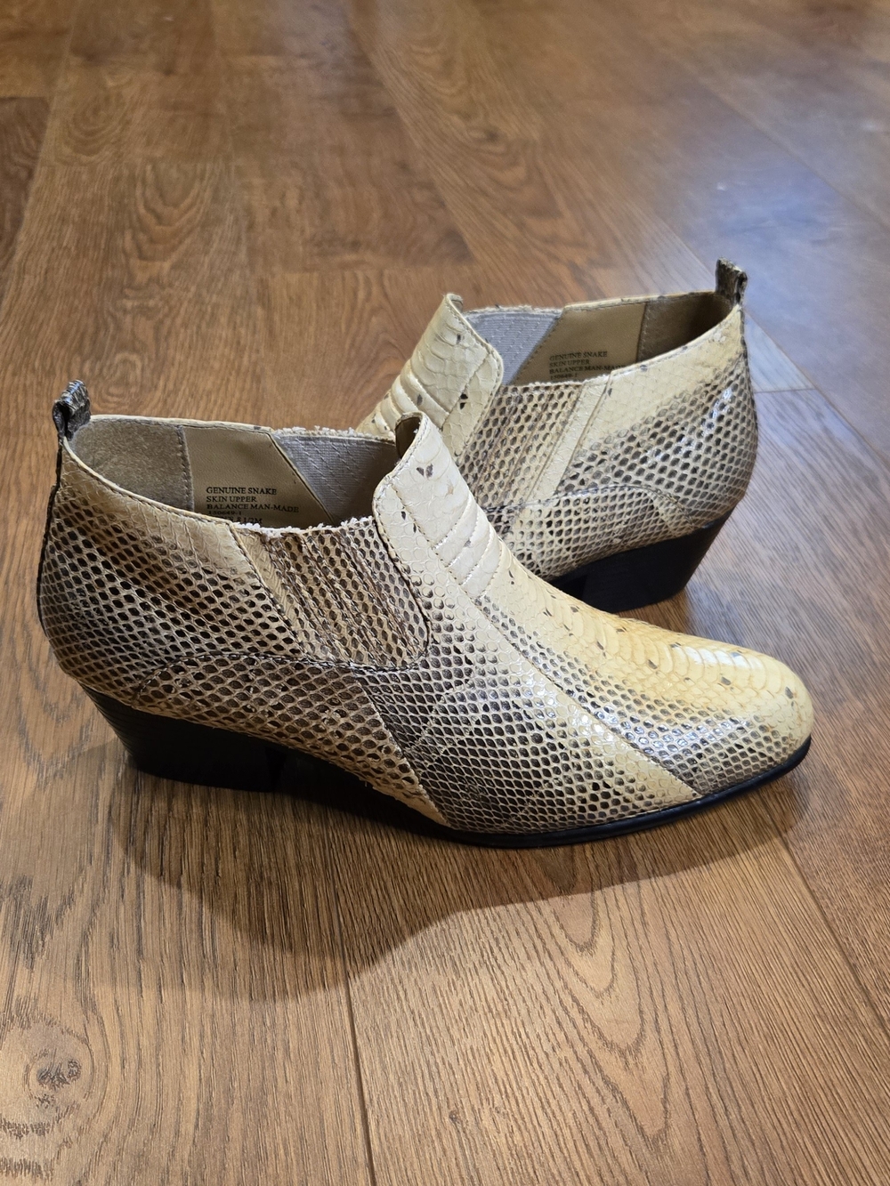 Giorgio Brutini Genuine Snakeskin Men's Ankle Boots Size 8.5M Exotic Leather